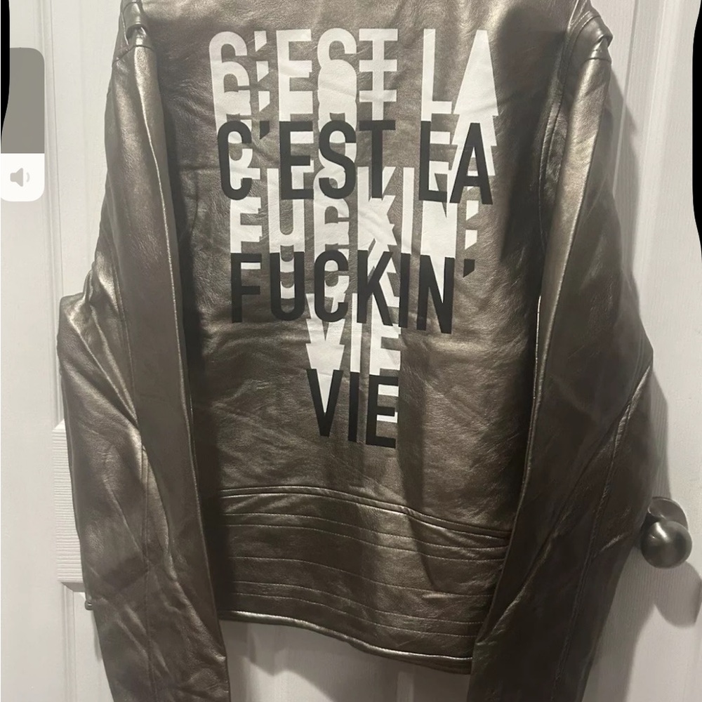 Create 2MRW Unisex Silver Polyurethane Jacket Size 2XL MSRP $206.00 NWT